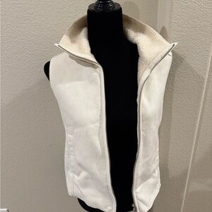 Petite Sophisticate Cream Fleece Vest